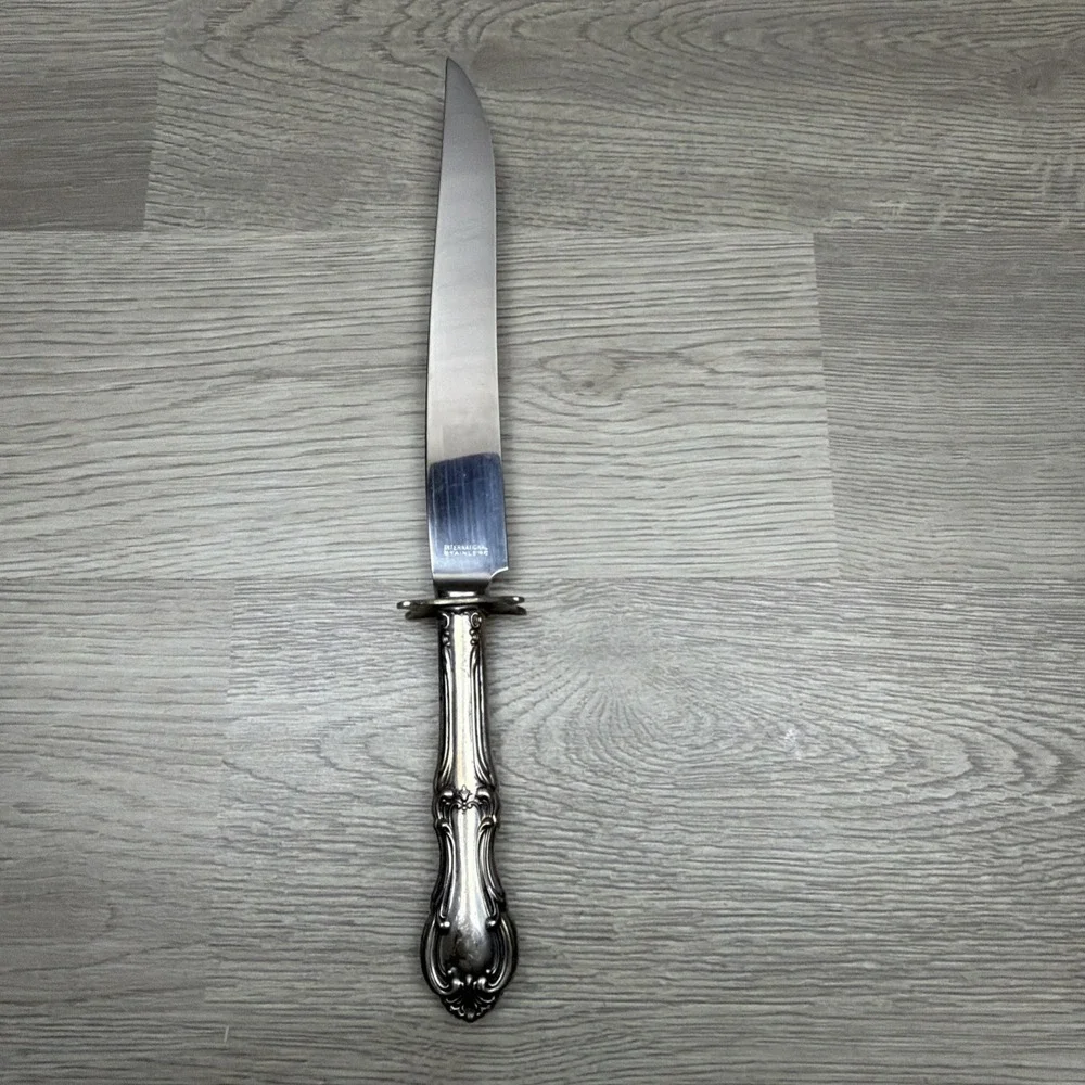 Vintage Lot Of 3 Sterling Silver Handle Silverware. Steak Knife, Carving Fork